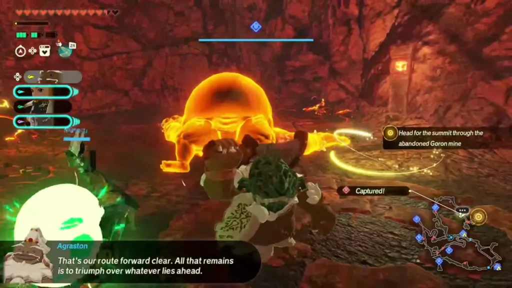 The mine exit outpost is captured with a Fire Boss Bokoblin beaten