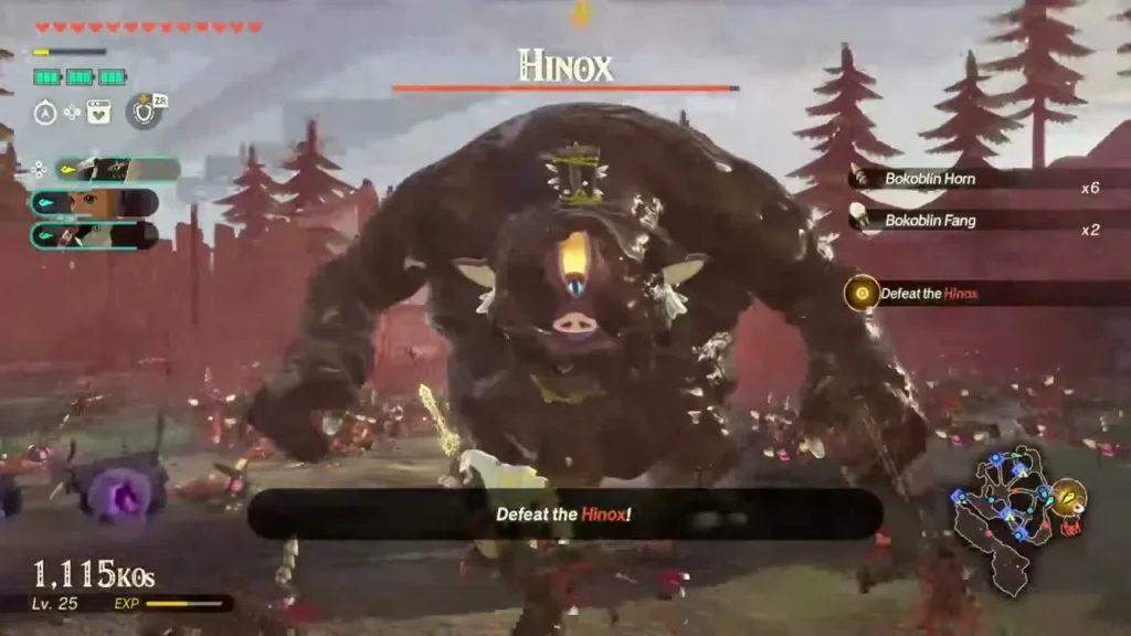 A sludge-covered Hinox lumbers toward the party A sludge-covered Hinox lumbers toward the party
