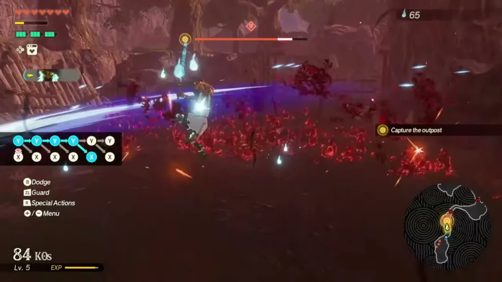 The Mysterious Construct slashes through a field of red shades in the Gerudo ruins The Mysterious Construct slashes through a field of red shades in the Gerudo ruins