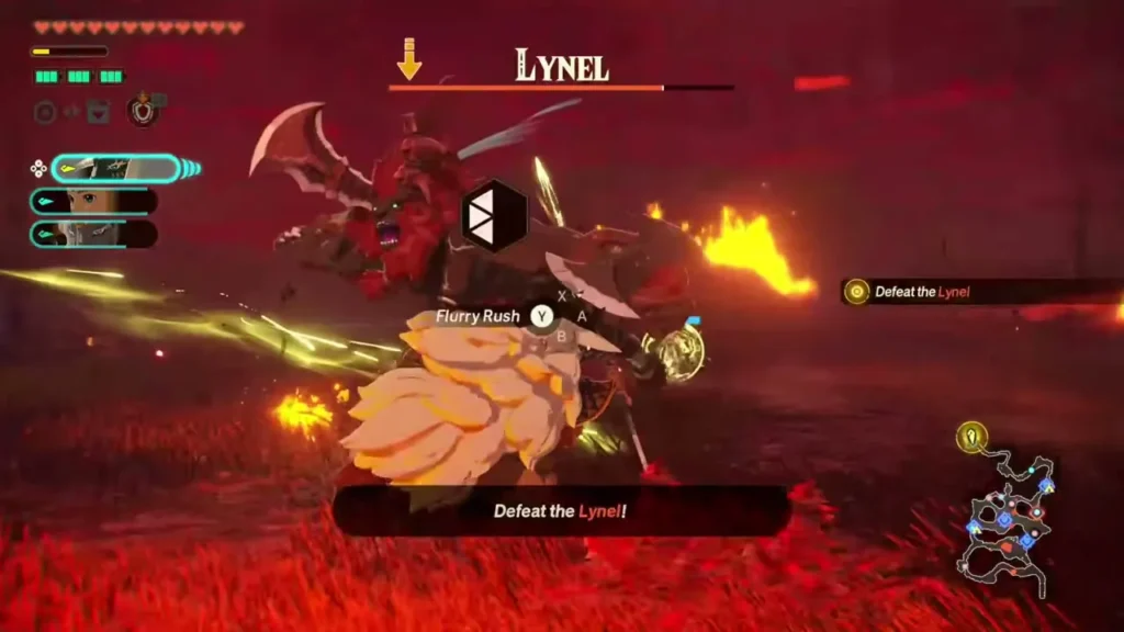 The Lynel appears with the objective to defeat it The Lynel appears with the objective to defeat it