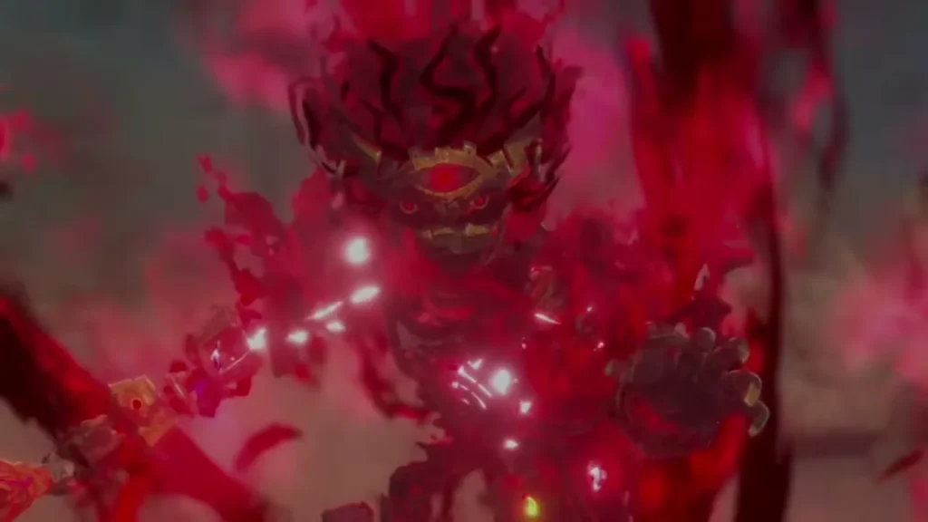 A red-glowing construct glares out of the dark in Crimson Omen A red-glowing construct glares out of the dark in Crimson Omen
