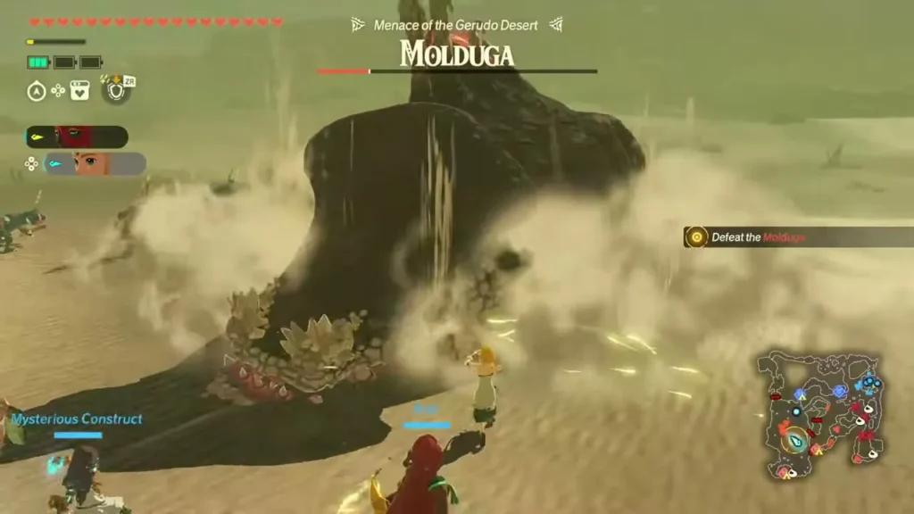 The Molduga rears out of a cloud of sand The Molduga rears out of a cloud of sand