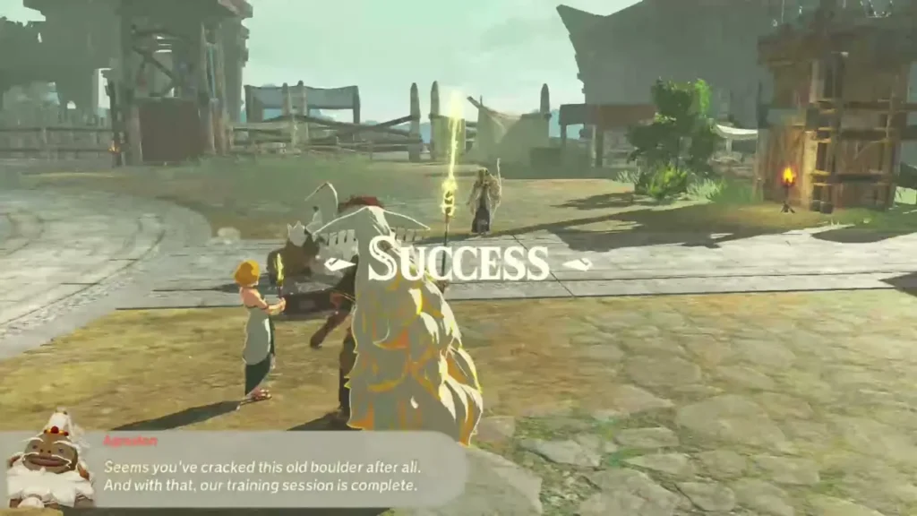 Agraston concedes the training session is complete as Success appears Agraston concedes the training session is complete as Success appears