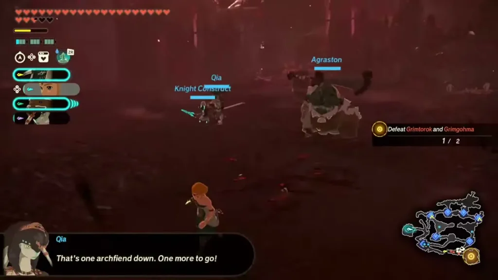 Qia says one archfiend is down and one more to go Qia says one archfiend is down and one more to go