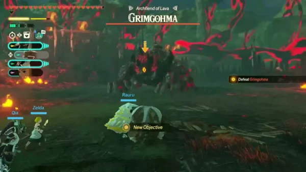 Grimgohma, Archfiend of Lava, waits in the arena as a new objective appears Grimgohma, Archfiend of Lava, waits in the arena as a new objective appears