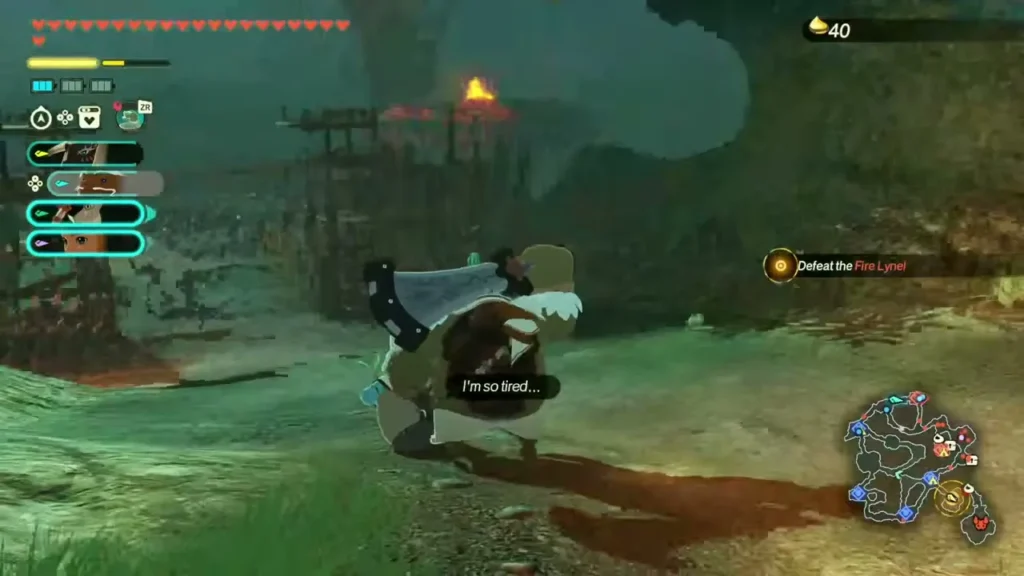 The Korok Seed counter rises to 40 after the flower is interacted with The Korok Seed counter rises to 40 after the flower is interacted with