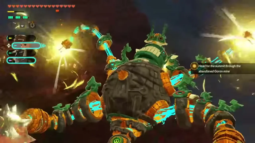 Agraston's huge rock form bursts with golden sparks Agraston's huge rock form bursts with golden sparks