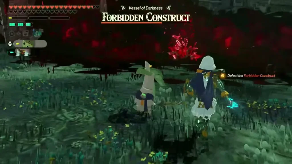 The Knight Construct and Calamo face the Forbidden Construct The Knight Construct and Calamo face the Forbidden Construct