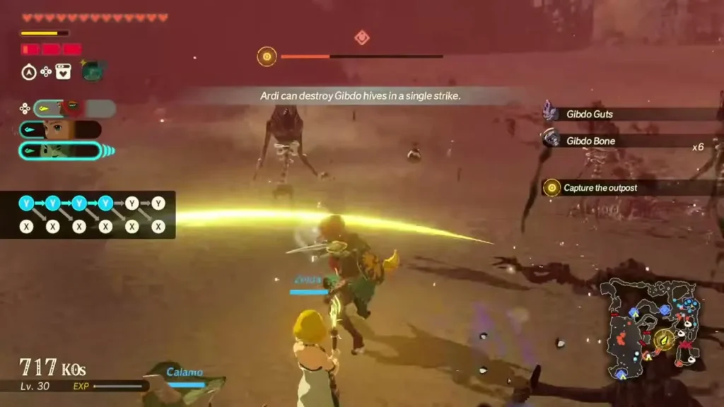 Ardi slashes through a crowd of Gibdos at an outpost in the desert Ardi slashes through a crowd of Gibdos at an outpost in the desert