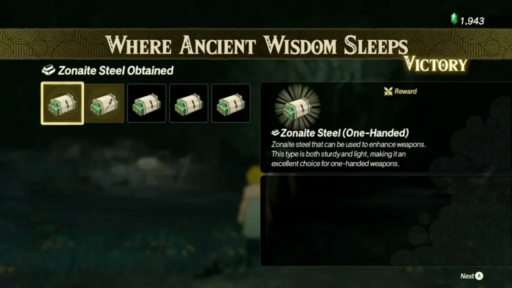 Zonaite Steel in five pieces is listed as a battle reward Zonaite Steel in five pieces is listed as a battle reward