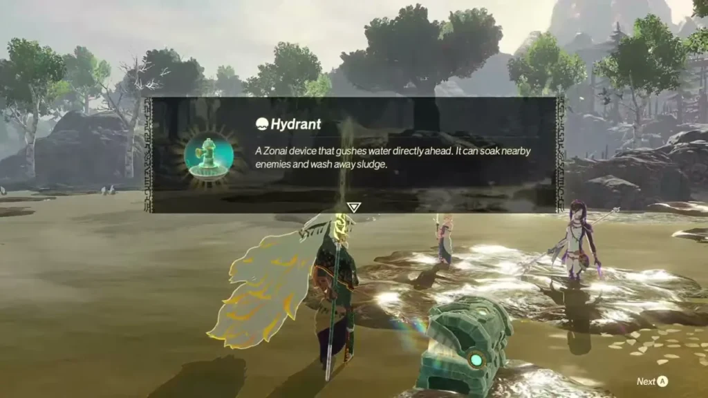 The Hydrant item card shown in Lanayru Wetlands after the Sludge Like The Hydrant item card shown in Lanayru Wetlands after the Sludge Like