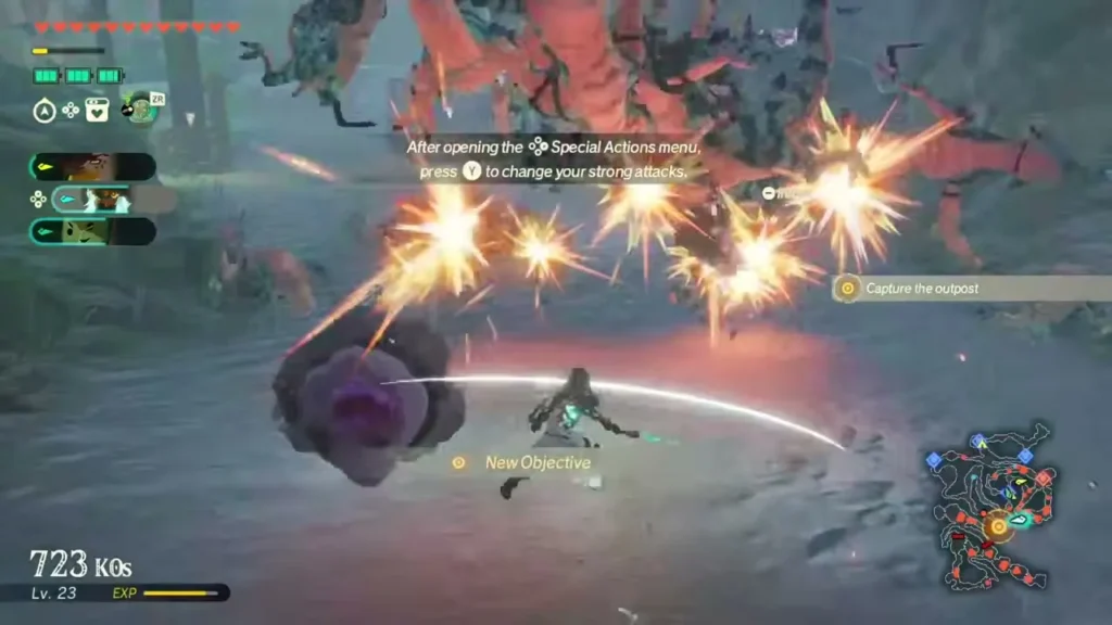 The Knight Construct sets off a burst of explosions with a device strong attack The Knight Construct sets off a burst of explosions with a device strong attack