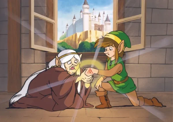 Link and Impa, key art Link and Impa, key art