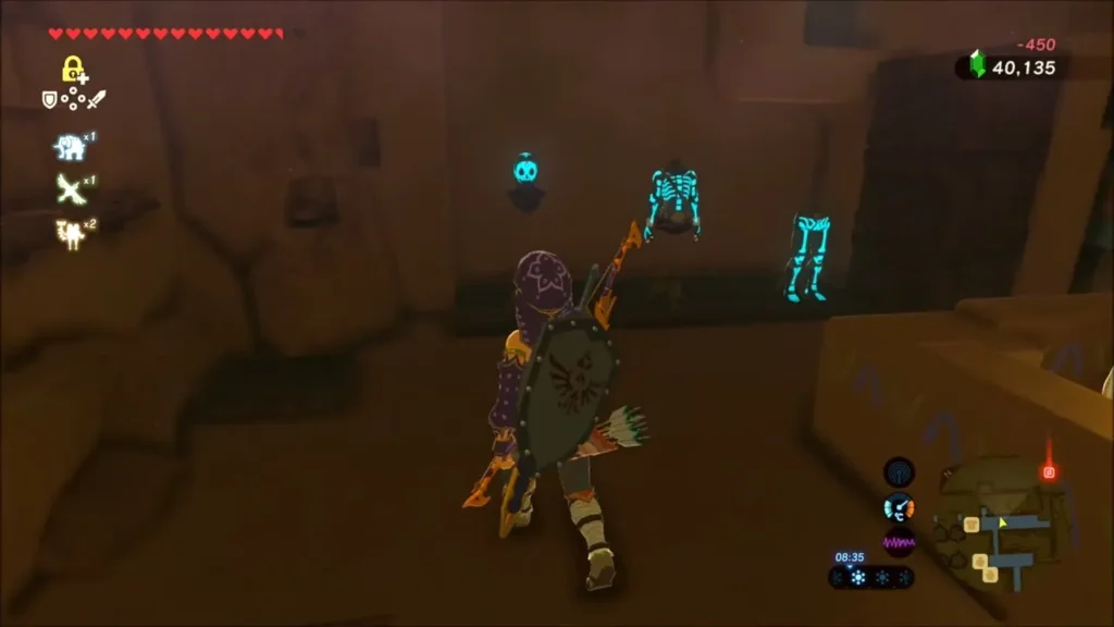 Link browsing the armor stands in the Gerudo Secret Club shop Link browsing the armor stands in the Gerudo Secret Club shop