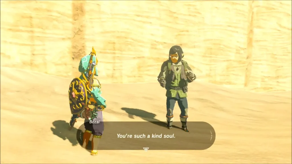 Bozai calling Link a kind soul after being shown the photo