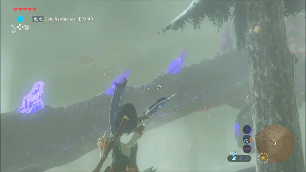 Link aiming a bow at the crystal-spiked back of Naydra Link aiming a bow at the crystal-spiked back of Naydra