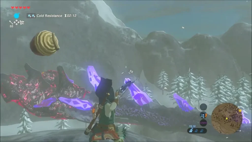 Link aiming at Naydra as a scale falls from the dragon Link aiming at Naydra as a scale falls from the dragon