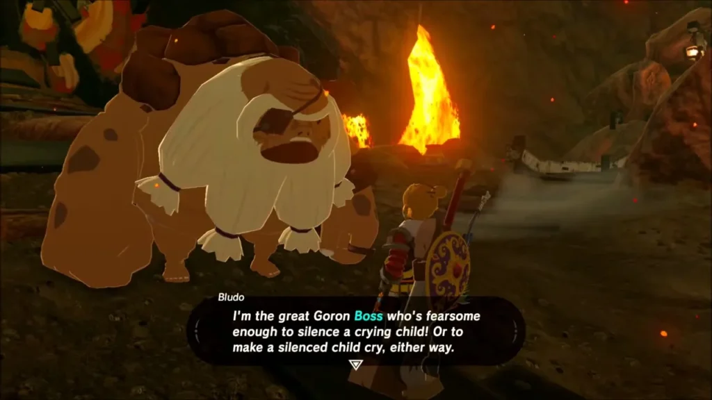 Bludo introducing himself as the great Goron Boss Bludo introducing himself as the great Goron Boss