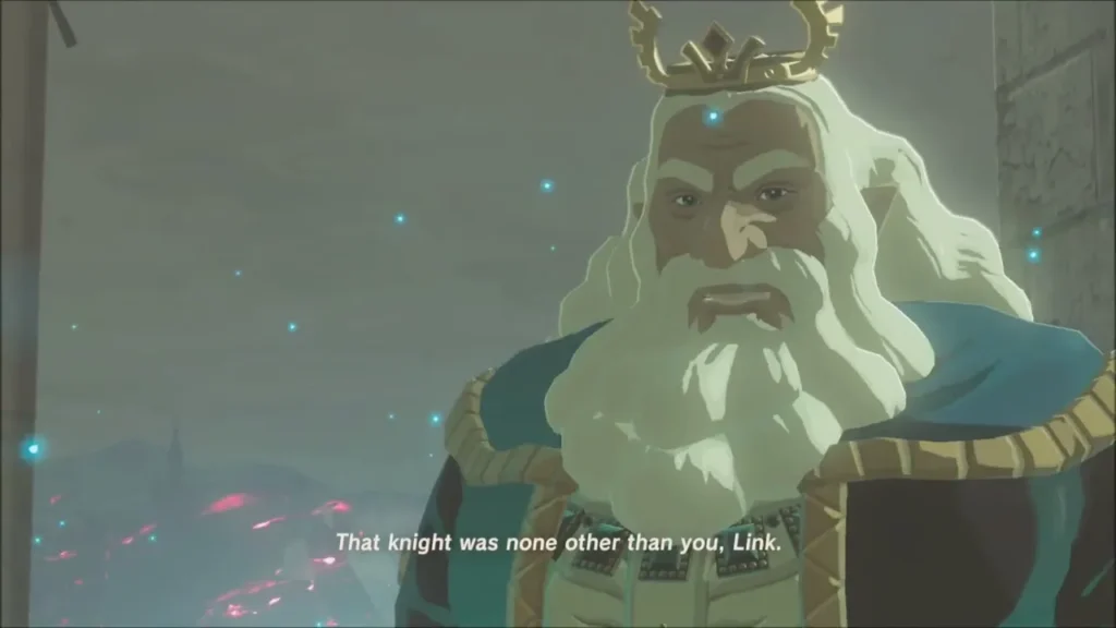 King Rhoam telling Link he was the knight