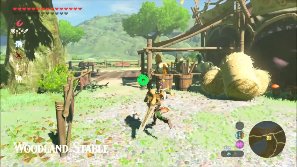 Link running toward Woodland Stable where a Rumor Mill book sits Link running toward Woodland Stable where a Rumor Mill book sits