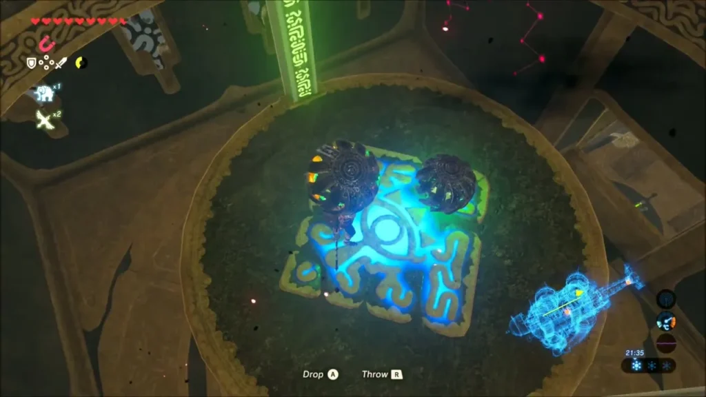 Two electric balls resting on a glowing pedestal Two electric balls resting on a glowing pedestal