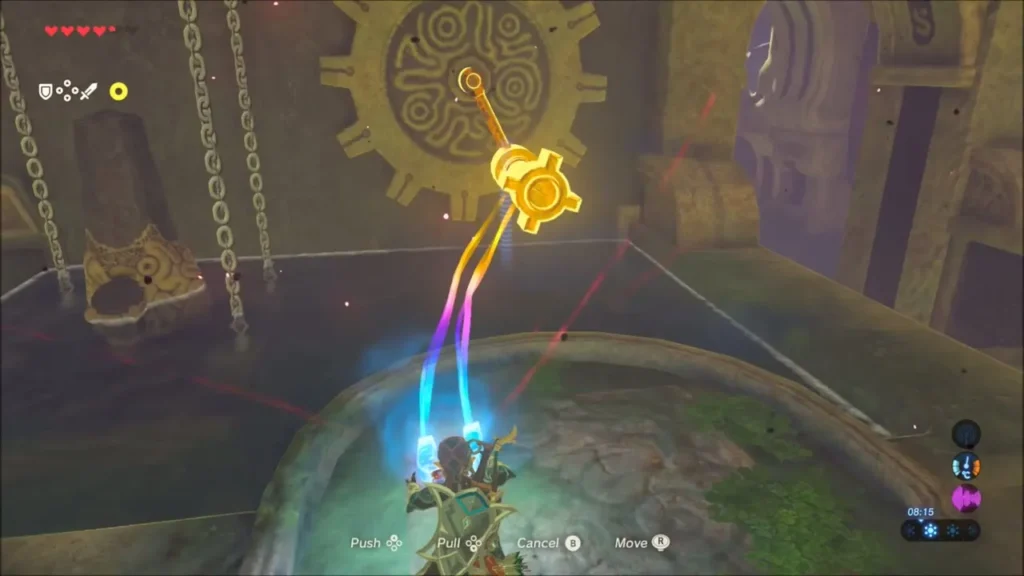 Link using Magnesis to haul a crank toward the gear Link using Magnesis to haul a crank toward the gear