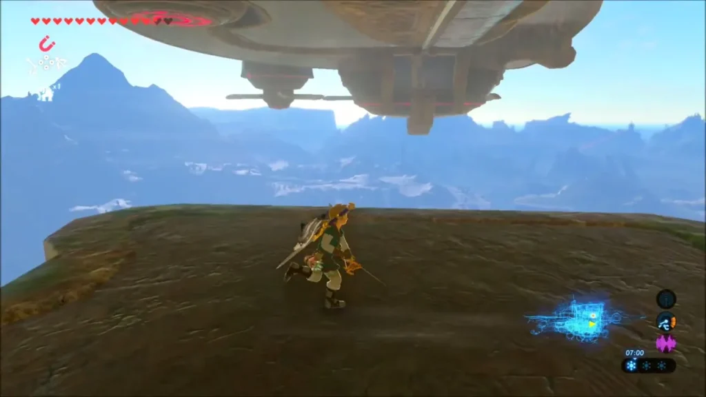 Link on the tilted Vah Medoh with the beast hanging overhead