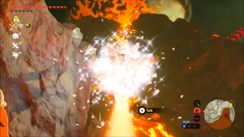 A Sentry bursting apart after a strong arrow hit