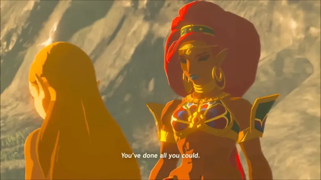Urbosa comforting Zelda in the recovered memory Urbosa comforting Zelda in the recovered memory