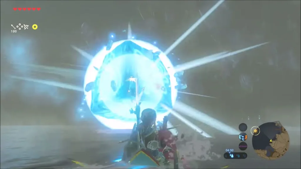 An ice block shattering in midair An ice block shattering in midair