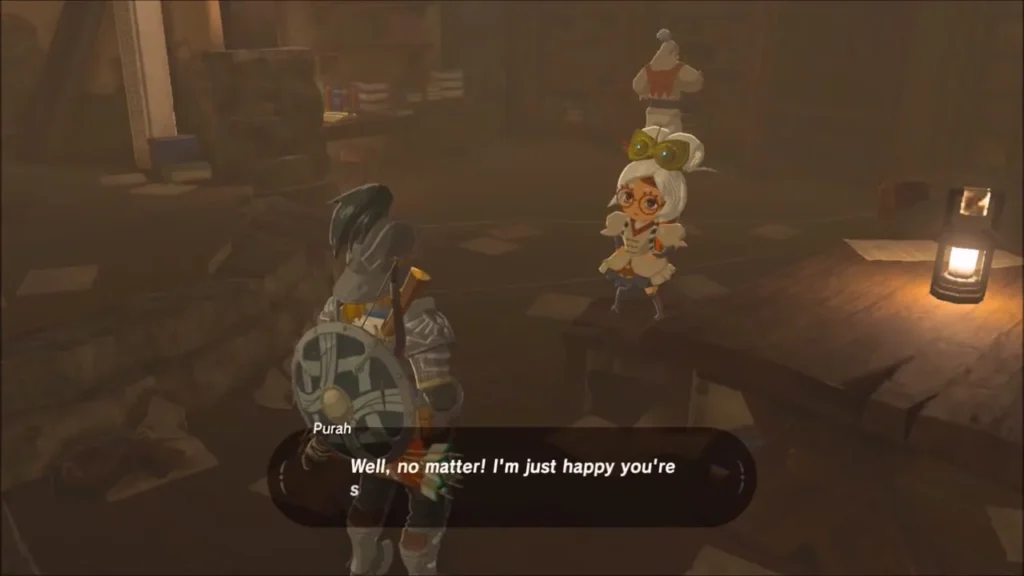 Purah greeting Link in the cluttered lab Purah greeting Link in the cluttered lab