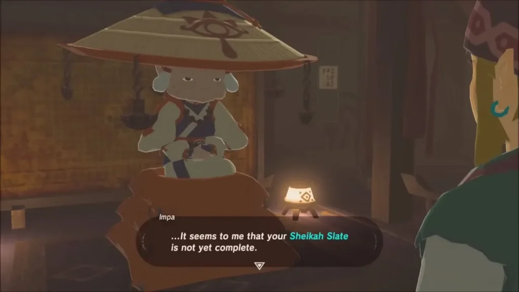 Impa saying the Sheikah Slate is not yet complete Impa saying the Sheikah Slate is not yet complete