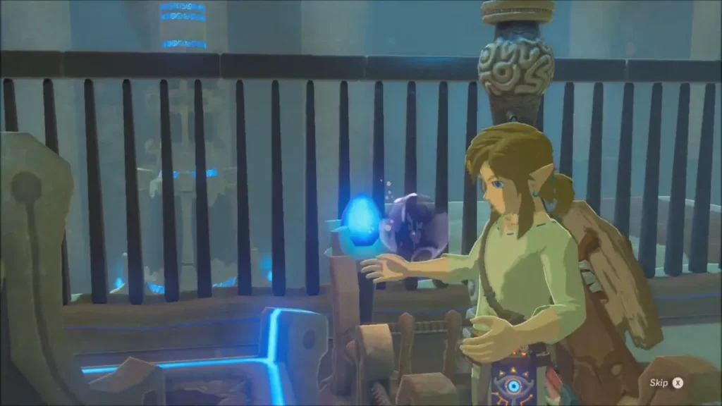Link receiving the Spirit Orb at the altar of Keh Namut Shrine Link receiving the Spirit Orb at the altar of Keh Namut Shrine