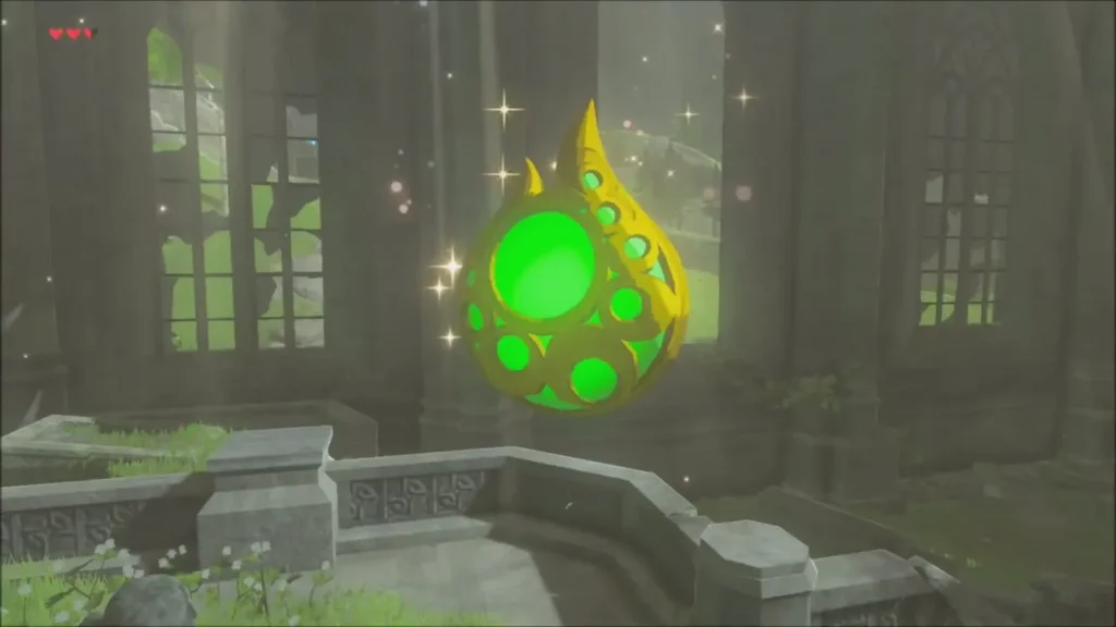 A Stamina Vessel floating inside the Temple of Time after trading Spirit Orbs A Stamina Vessel floating inside the Temple of Time after trading Spirit Orbs