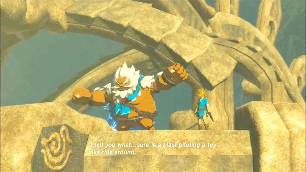 Daruk piloting Vah Rudania with Link in the memory Daruk piloting Vah Rudania with Link in the memory