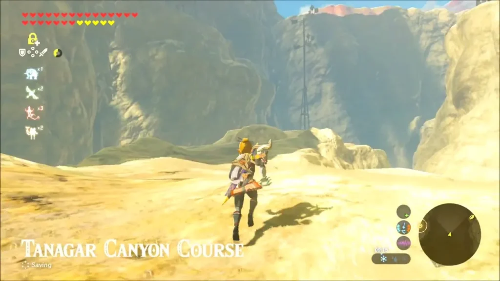 Link running into Tanagar Canyon as the Tanagar Canyon Course title appears Link running into Tanagar Canyon as the Tanagar Canyon Course title appears