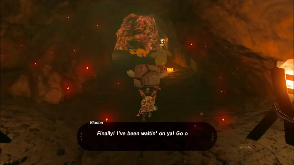 Link bringing the Rock Roast to Bladon in the tunnel Link bringing the Rock Roast to Bladon in the tunnel