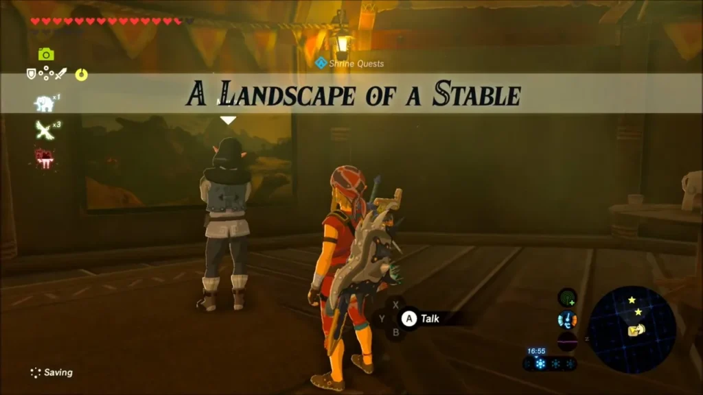 Link beside Mayro as the A Landscape of a Stable quest begins Link beside Mayro as the A Landscape of a Stable quest begins