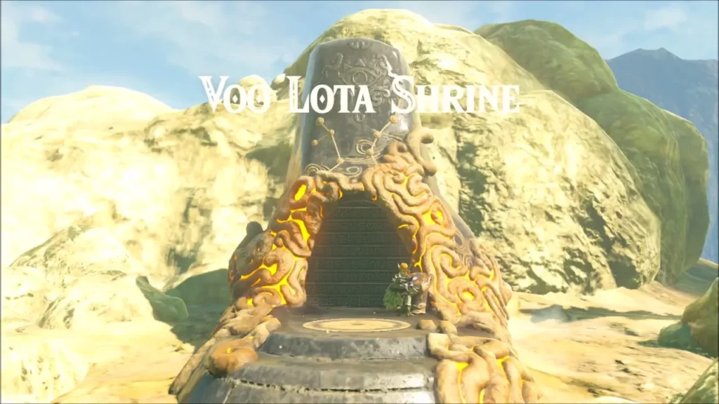 Voo Lota Shrine risen from the sand with its name shown Voo Lota Shrine risen from the sand with its name shown