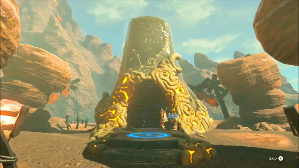The Gorae Torr Shrine entrance on the Gut Check Rock The Gorae Torr Shrine entrance on the Gut Check Rock