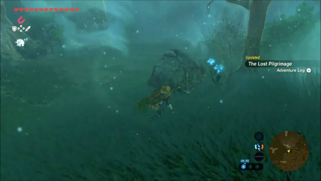 Link sneaking through the foggy forest as The Lost Pilgrimage updates Link sneaking through the foggy forest as The Lost Pilgrimage updates