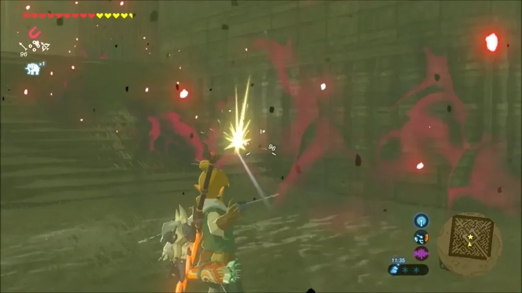 Malice dissolving after the eye is hit by an arrow Malice dissolving after the eye is hit by an arrow