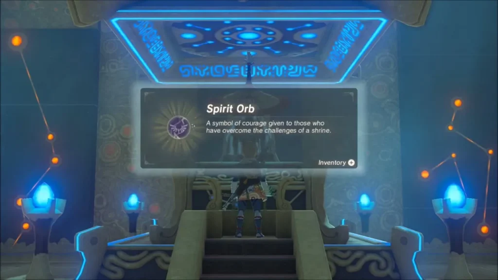 The Spirit Orb item box shown before the monk's altar The Spirit Orb item box shown before the monk's altar