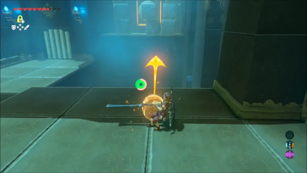 Barrel charged with Stasis force beside a ledge Barrel charged with Stasis force beside a ledge