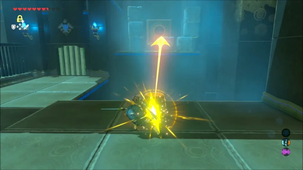 A frozen barrel struck with a heavy weapon below the rock cube wall A frozen barrel struck with a heavy weapon below the rock cube wall
