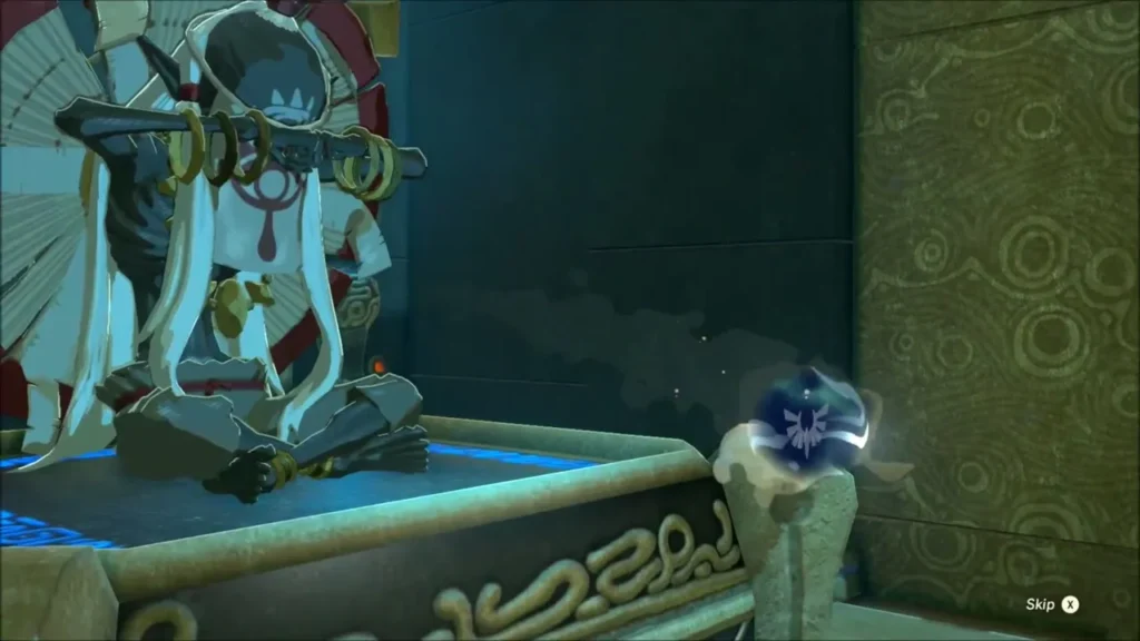 The monk presenting a Spirit Orb beside the altar The monk presenting a Spirit Orb beside the altar