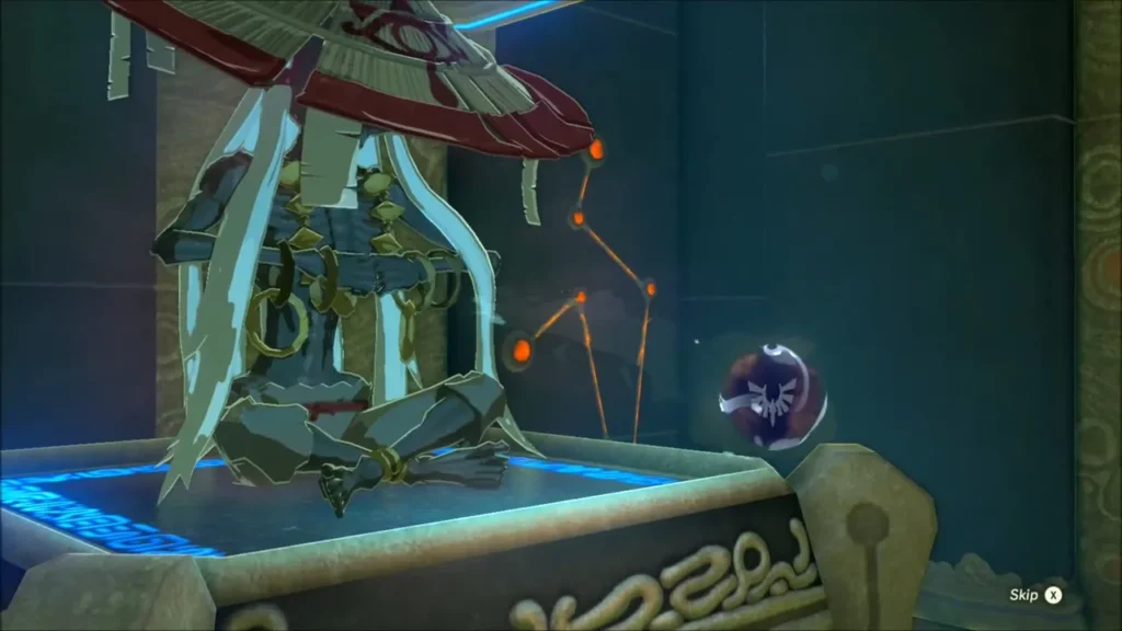 Spirit Orb floating beside the seated monk at the altar Spirit Orb floating beside the seated monk at the altar