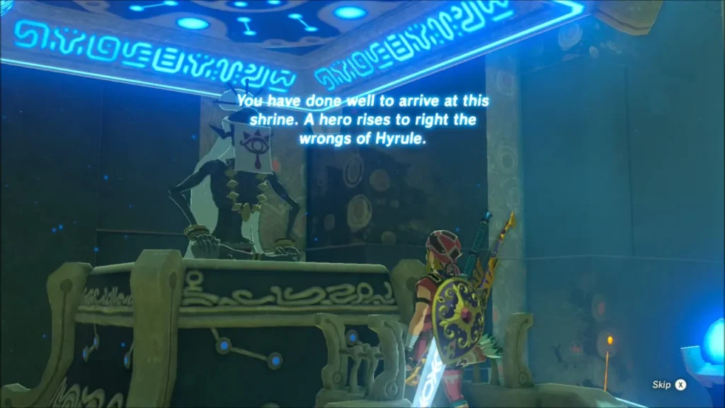 The monk greeting Link inside Gorae Torr Shrine The monk greeting Link inside Gorae Torr Shrine