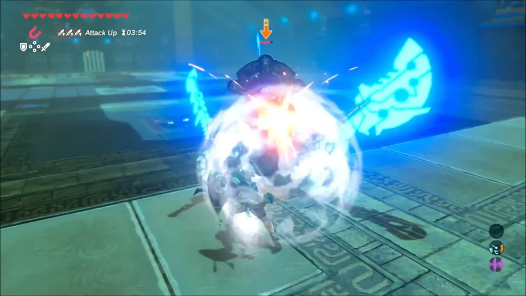 Guardian Scout spinning in a charge at Link Guardian Scout spinning in a charge at Link
