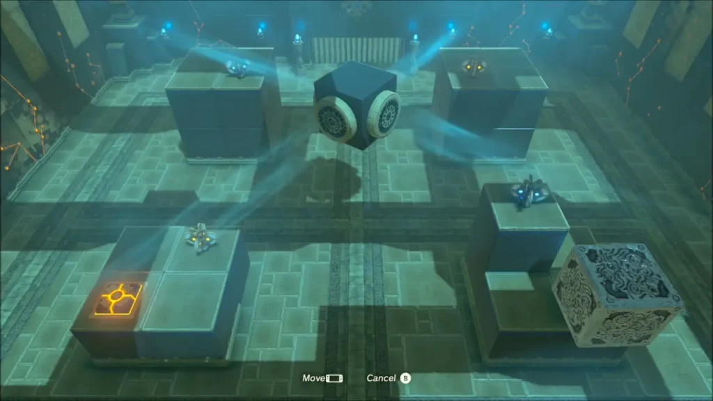 The air cube turned so its streams angle toward the lower left The air cube turned so its streams angle toward the lower left